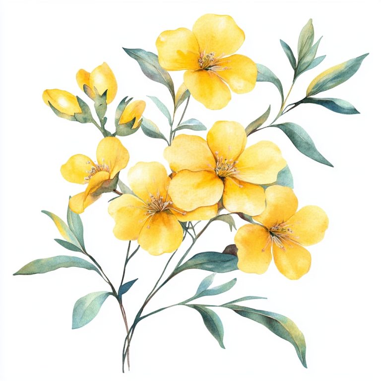 Hyperrealistic Yellow Flowers