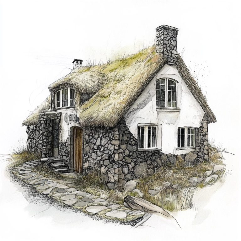 Icelandic Architecture Watercolor Sketches