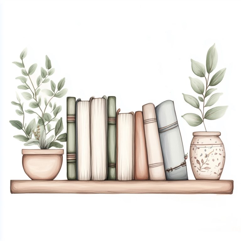 Illustrated Bookshelf Design