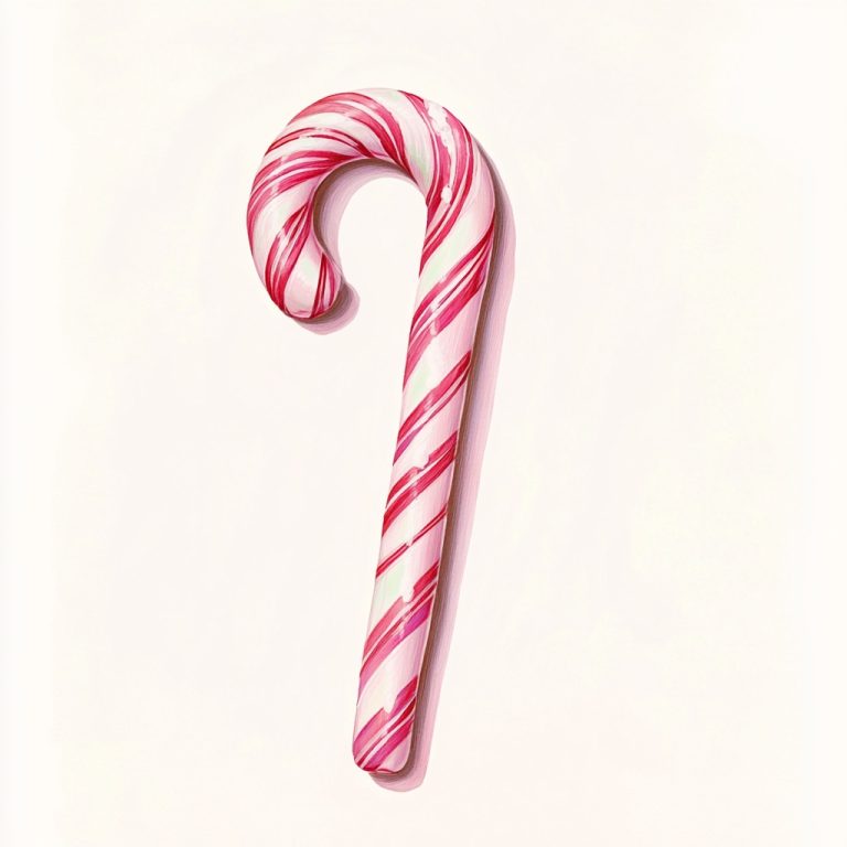 Illustrated Candy Cane Design