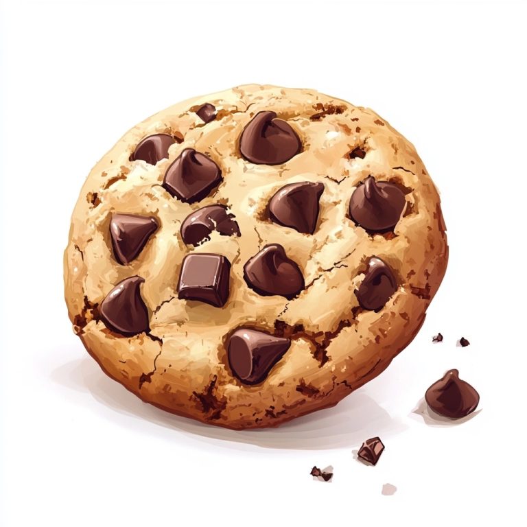 Illustrated Chocolate Chip Cookie