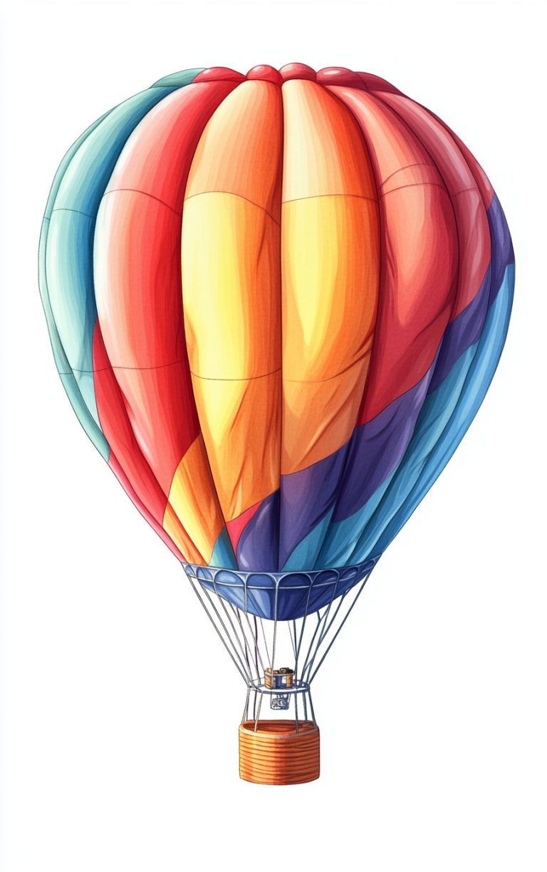 Illustrated Hot Air Balloon