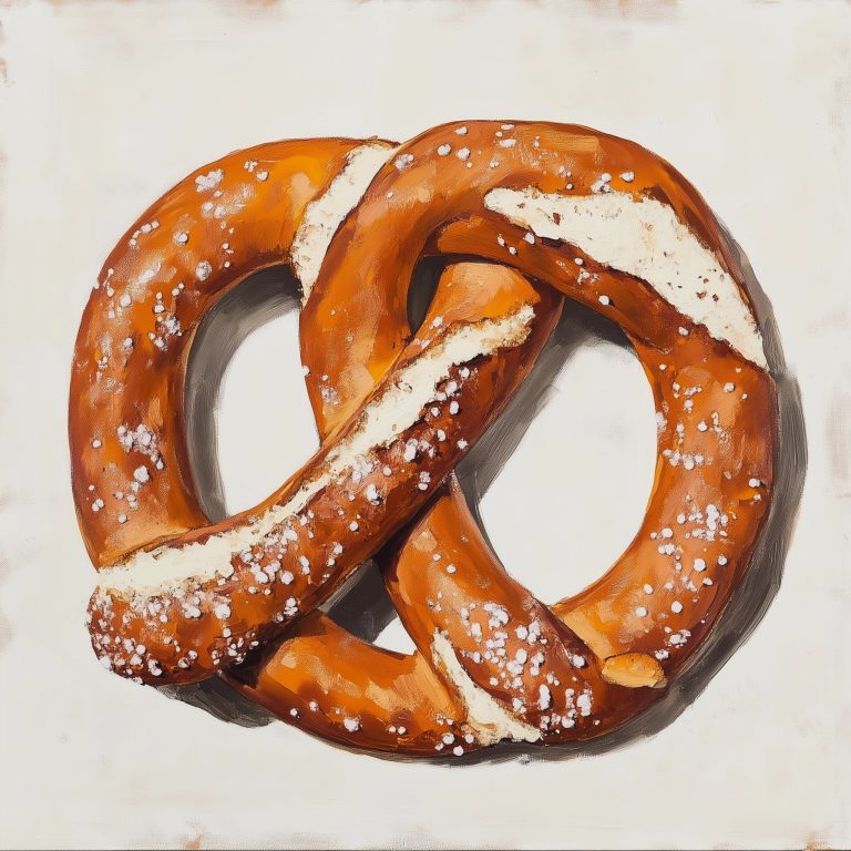 Illustrated Hot Pretzel Design