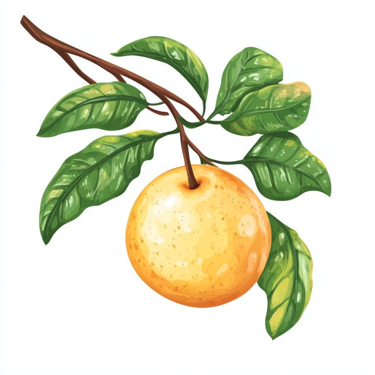 Illustrated Yellow Pear Tree