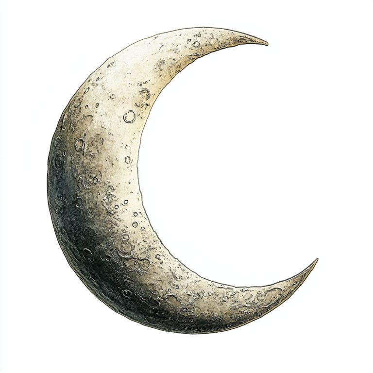 Illustrative Crescent Moon