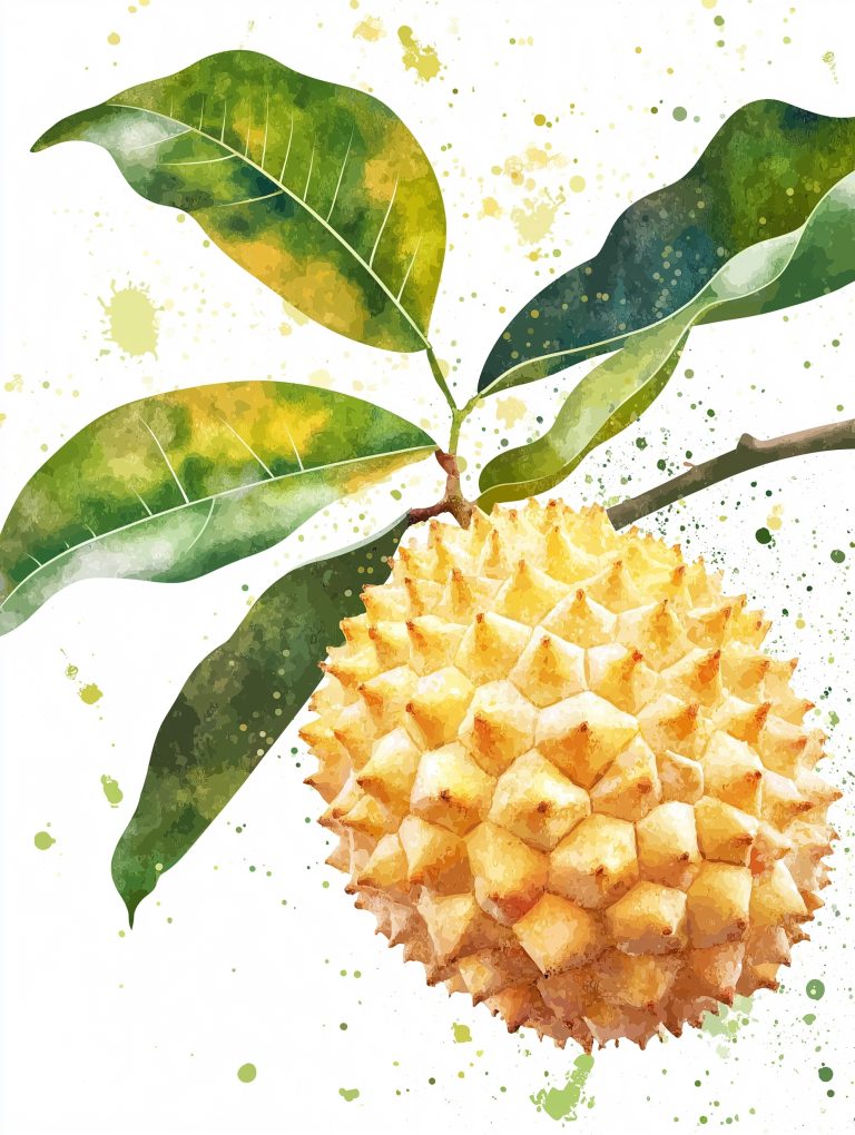 Impressionist Annona Crassiflora Illustration