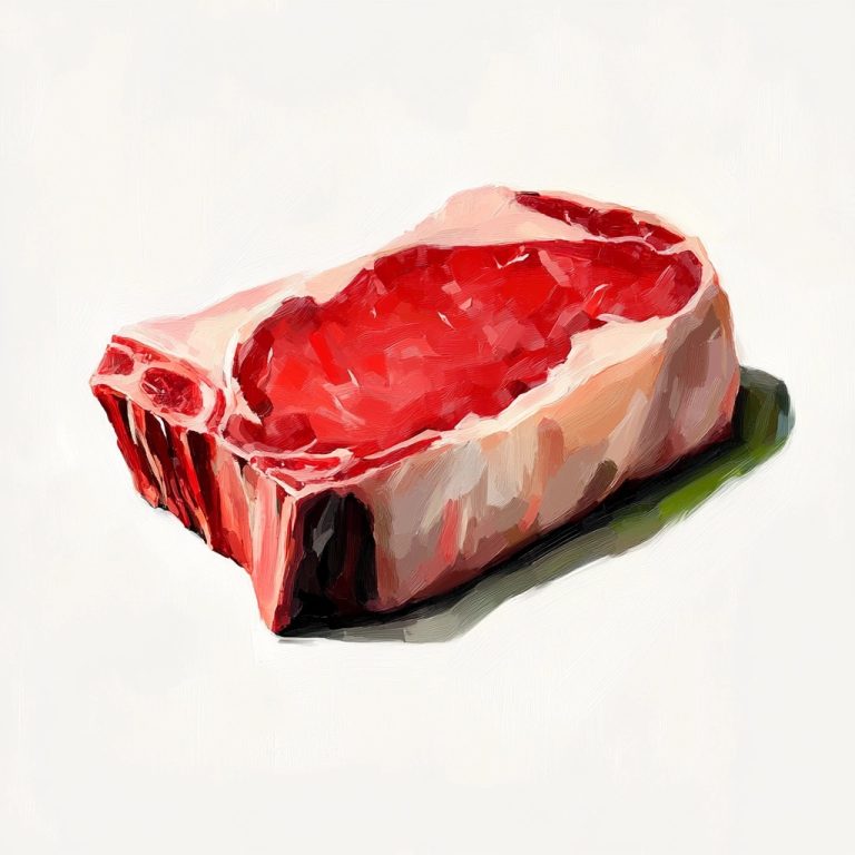 Impressionistic Raw Steak Illustration