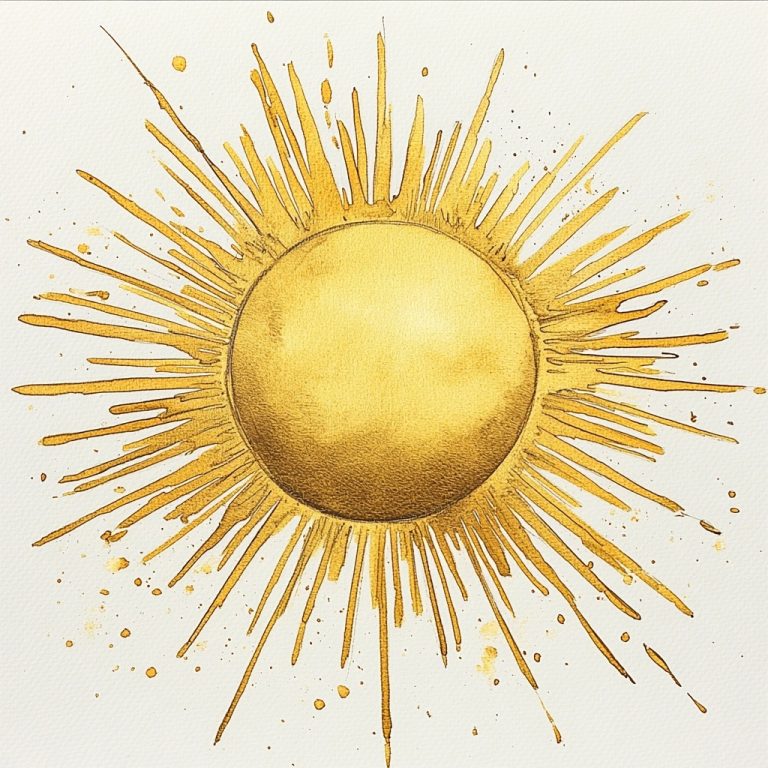 Ink Sun Rays Design