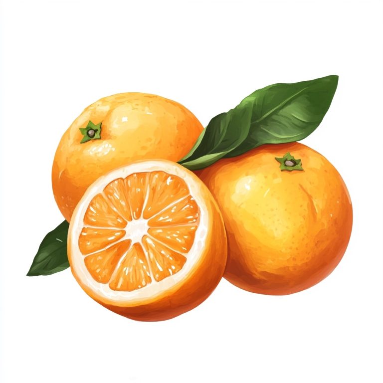 Isolated Oranges Illustration