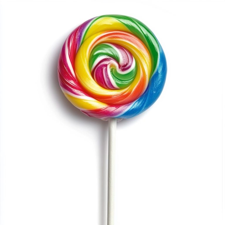 Isolated Rainbow Lollipop Illustration