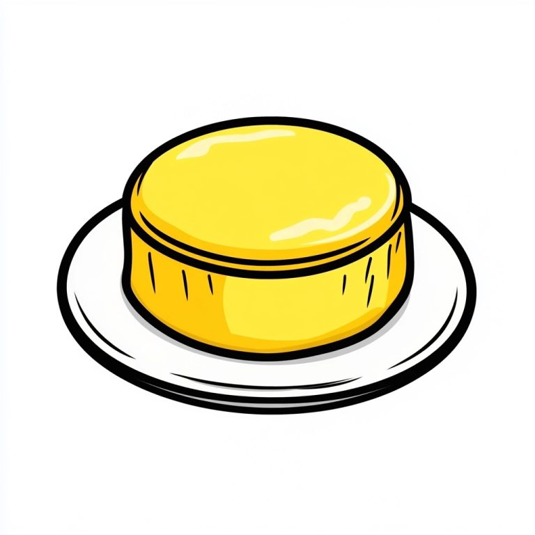 Isometric Yellow Pudding Illustration