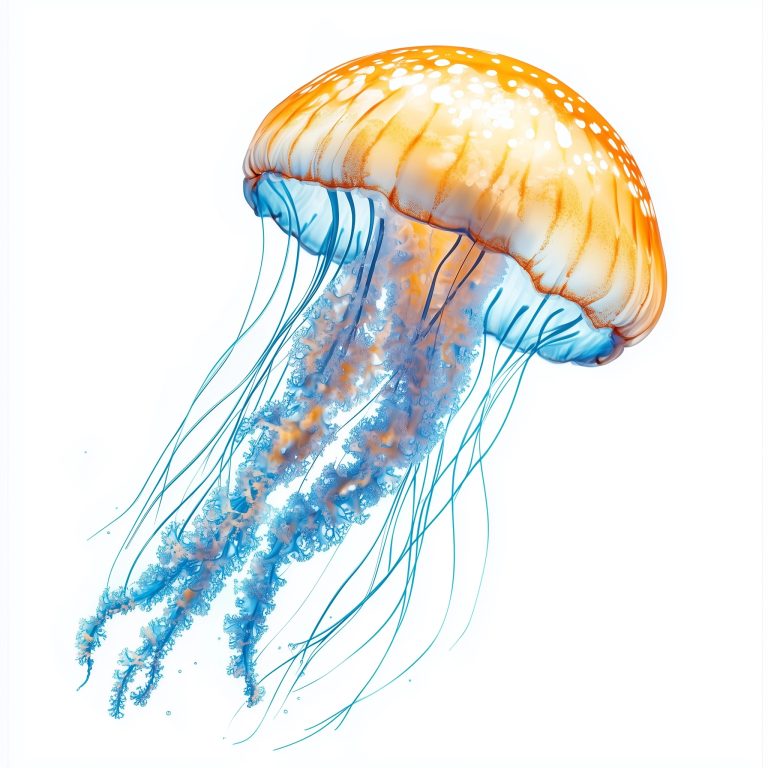 Jellyfish on White Background