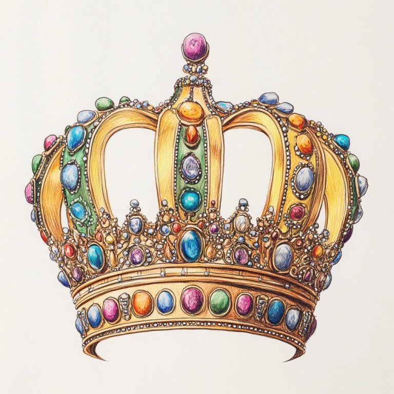 Jewelled Crown Drawing