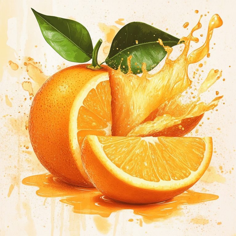 Juicy Orange Label Design