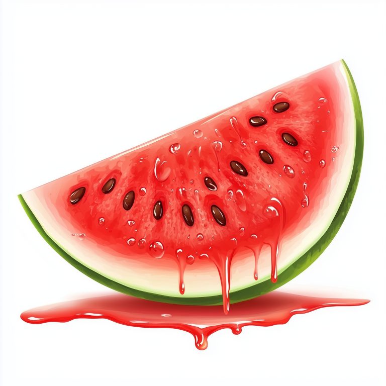 Juicy Watermelon Quarter Illustration