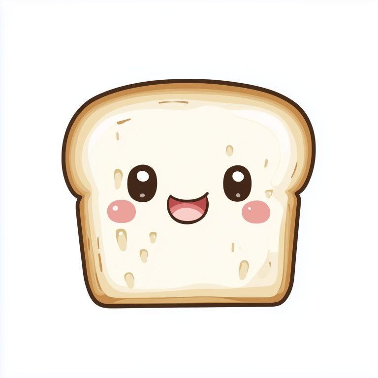 Kawaii Bread Character Illustration