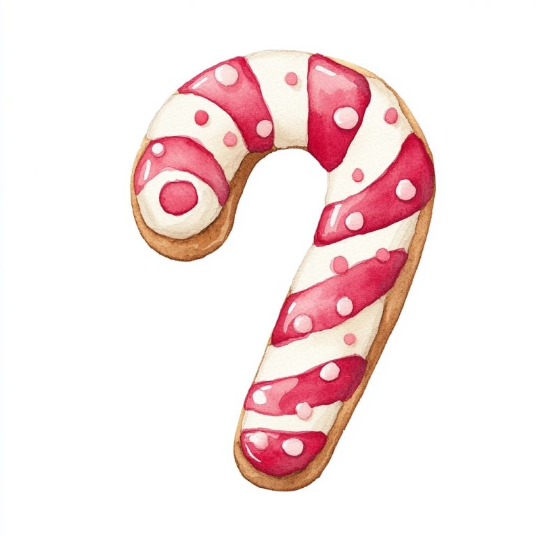 Kawaii Candy Cane Cookie