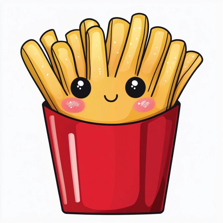 Kawaii French Fries Tattoo