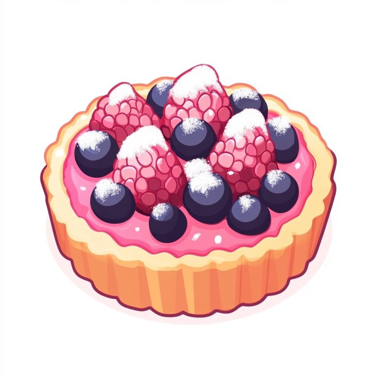 Kawaii Frosted Berry Tart