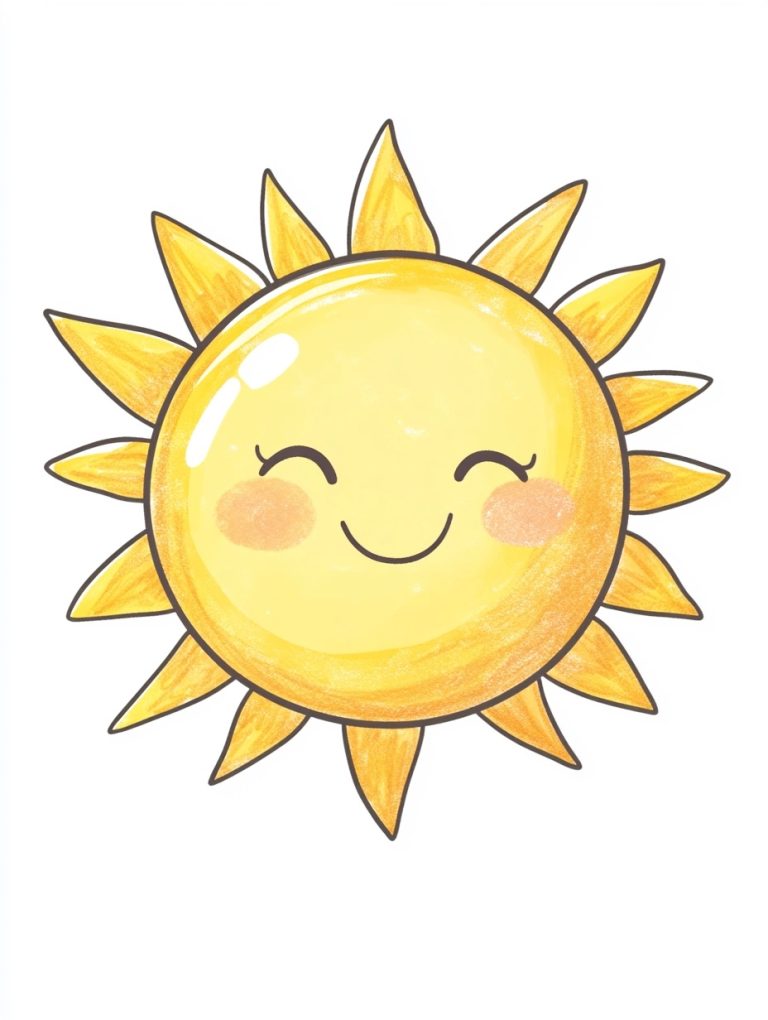 Kawaii Hand Drawn Sun