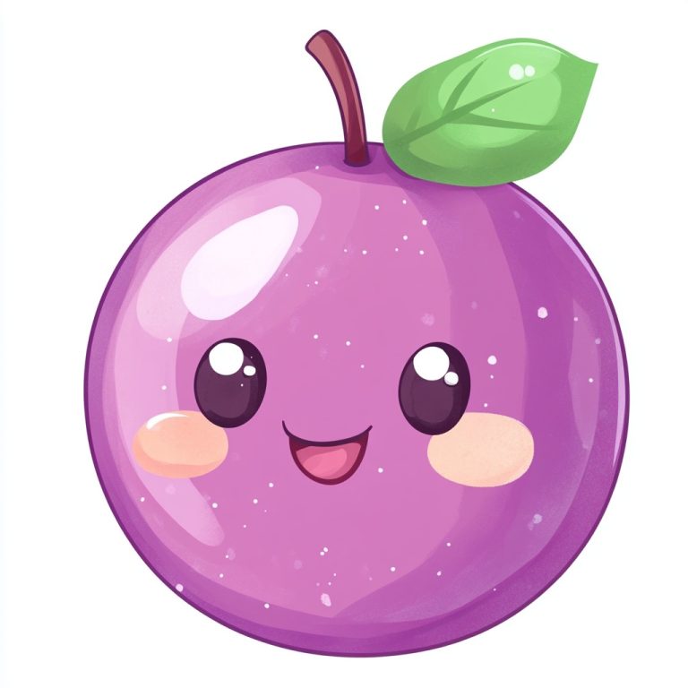 Kawaii Illawarra Plum Illustration