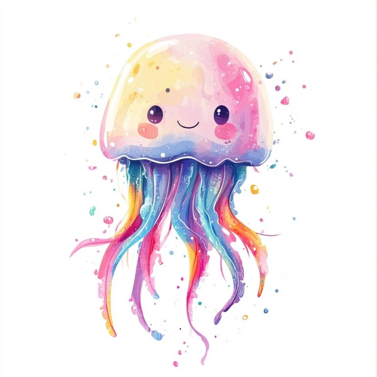 Kawaii Jellyfish in Color