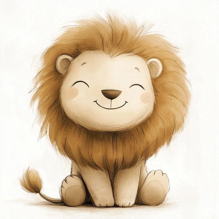 Kawaii Lion Clipart Design