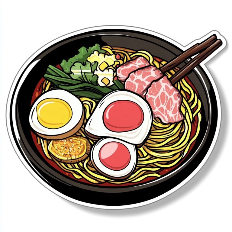 Kawaii Ramen Sticker Design