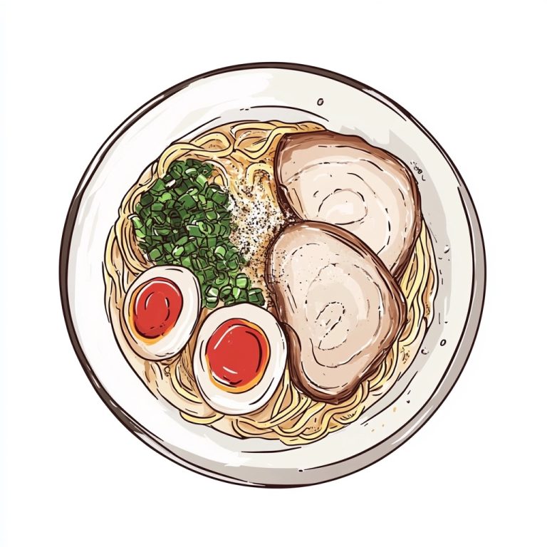 Kawaii Tonkotsu Ramen Illustration