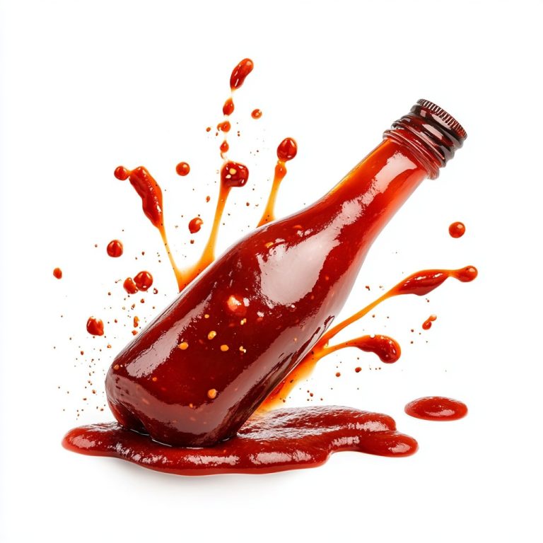 Ketchup Splash on White