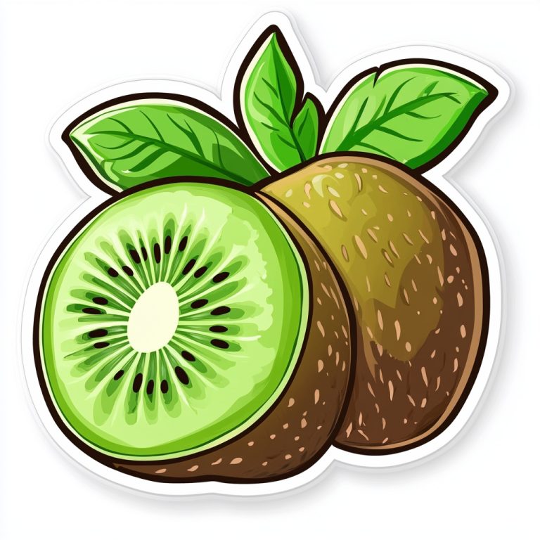 Kiwifruit Logo Sticker Design