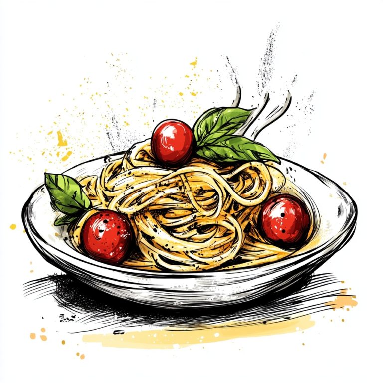 Line Art Pasta Icon