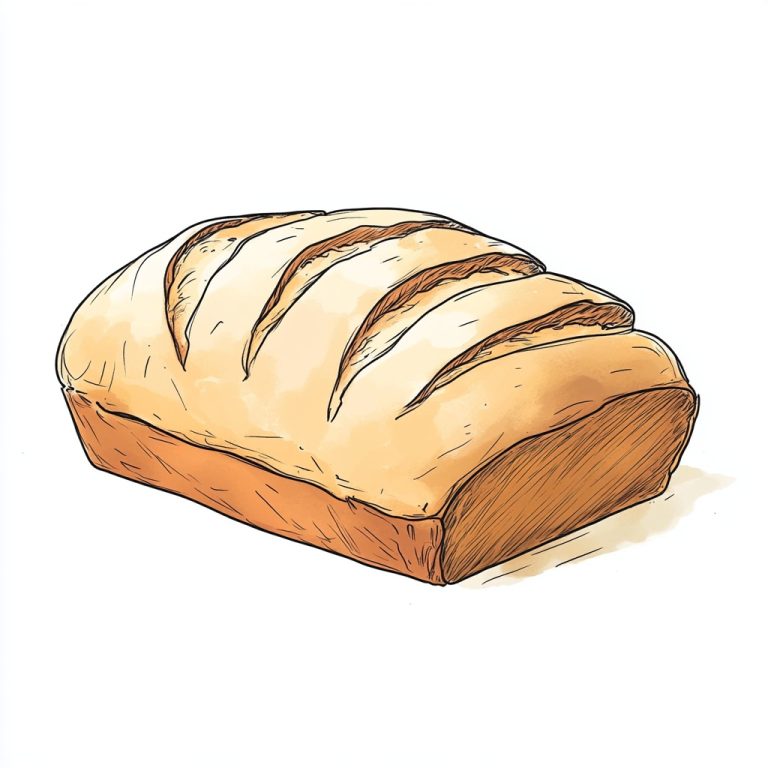 Line Drawn Simple Bread