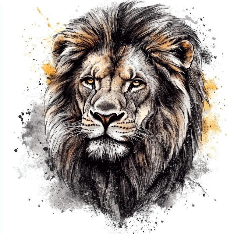 Lion Thermal Sticker Design