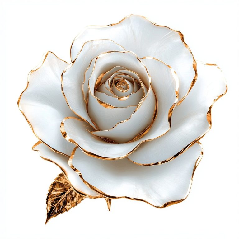 Luxurious Gold Edged Rose Logo