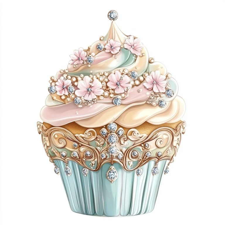 Luxury Cupcake Clipart Design