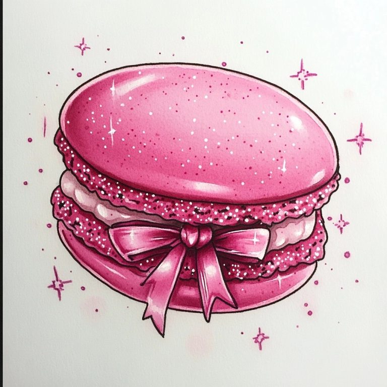 Macaron Tattoo Design Illustration