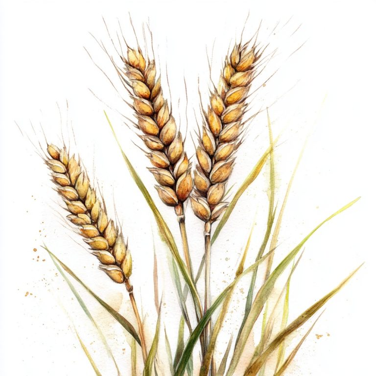 Macro Aquarelle Wheat Kernels