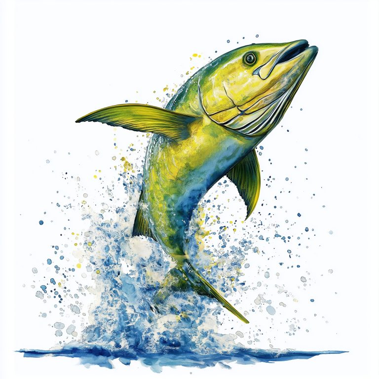 Mahi Mahi Leap Illustration