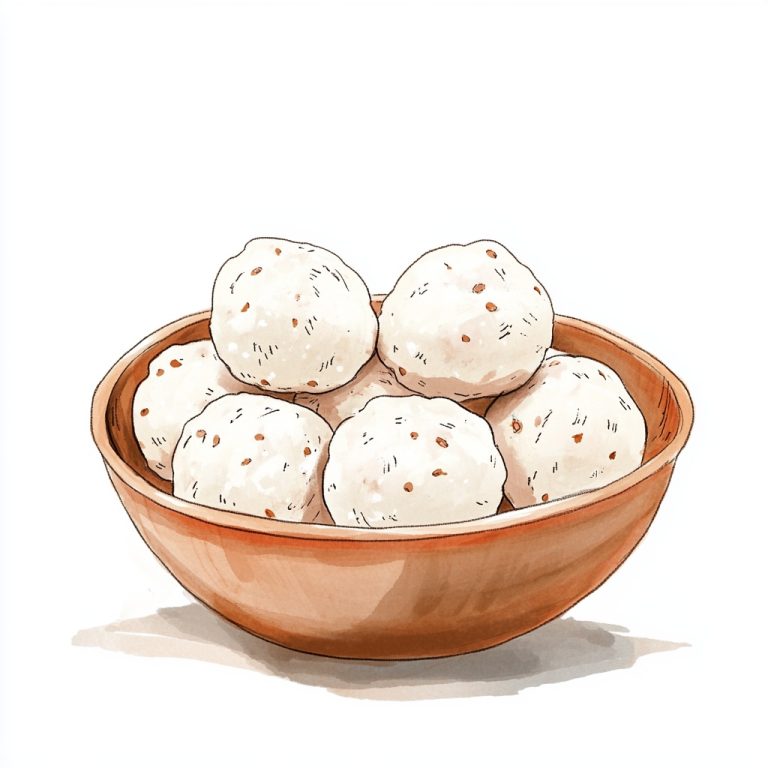 Makhana Illustration on White