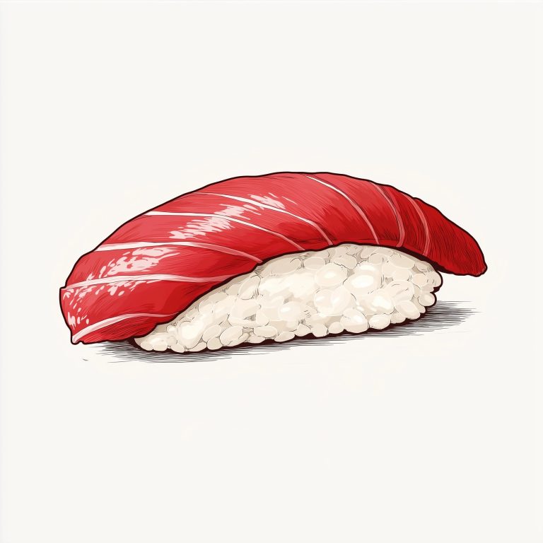 Manga Tuna Nigiri Illustration