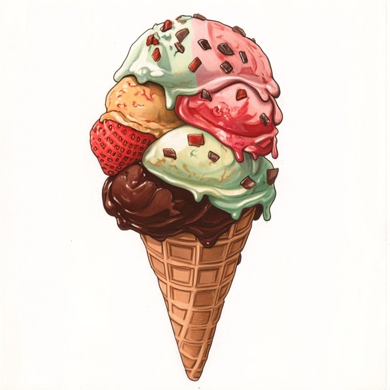 Maxibon Ice Cream Illustration