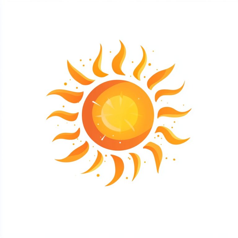 Minimal Sun Icon Design