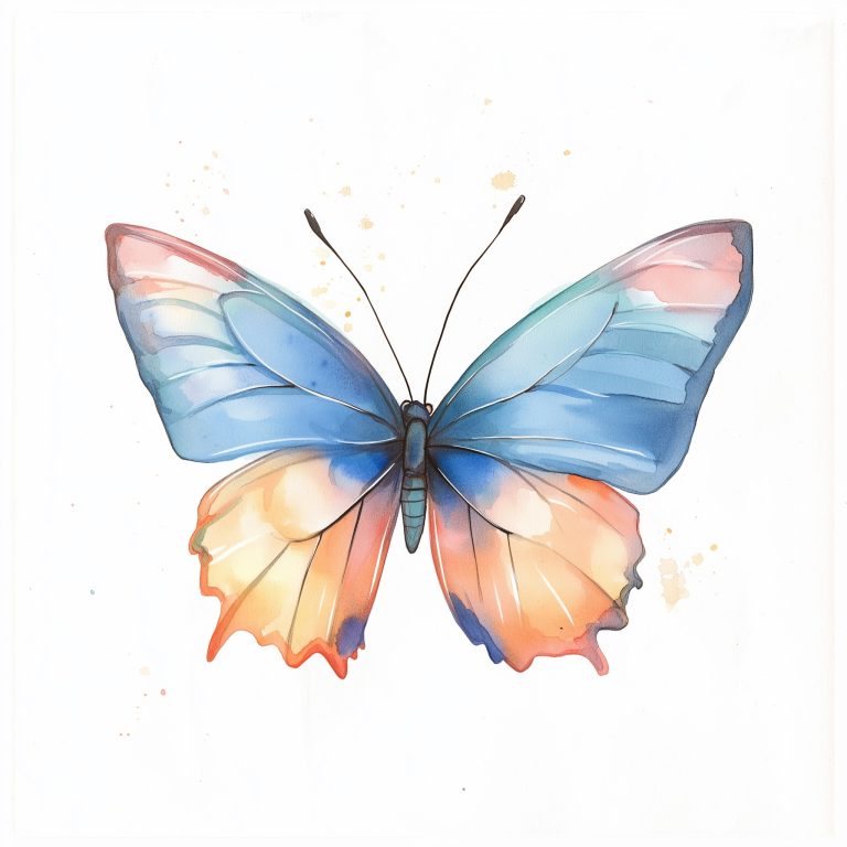 Minimal Watercolour Butterfly