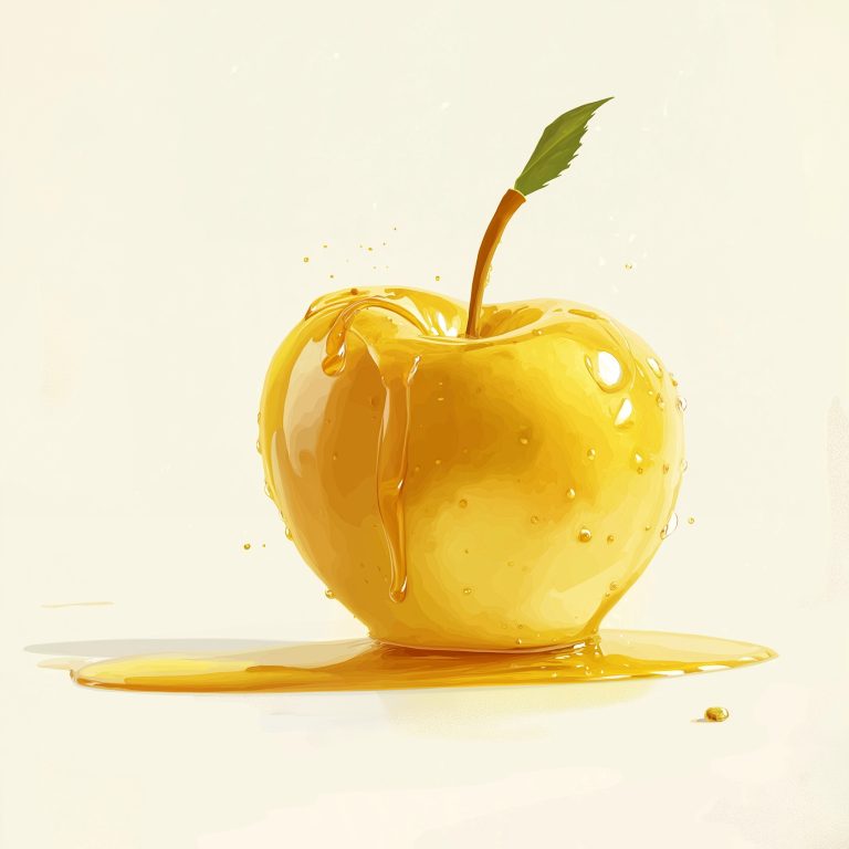 Minimalist Apple in Honey