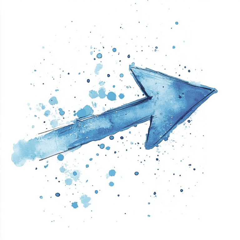 Minimalist Blue Arrow Diagram