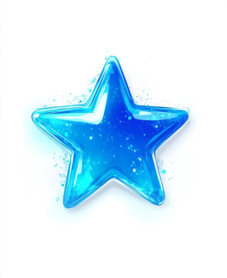 Minimalist Blue Star Illustration