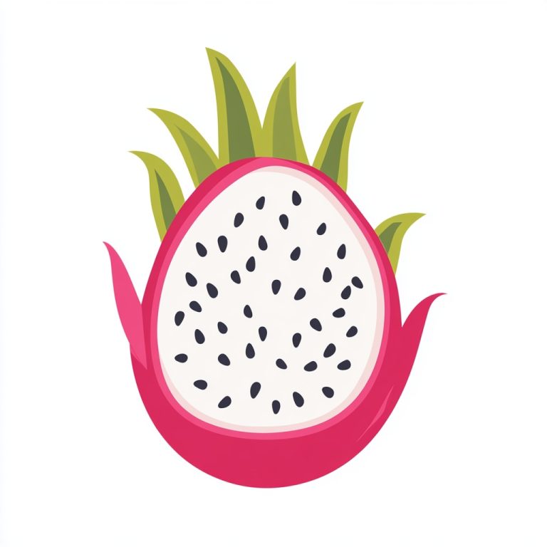 Minimalist Dragon Fruit Illustration