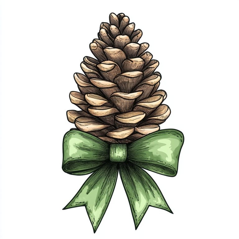 Minimalist Fir Cone Bow