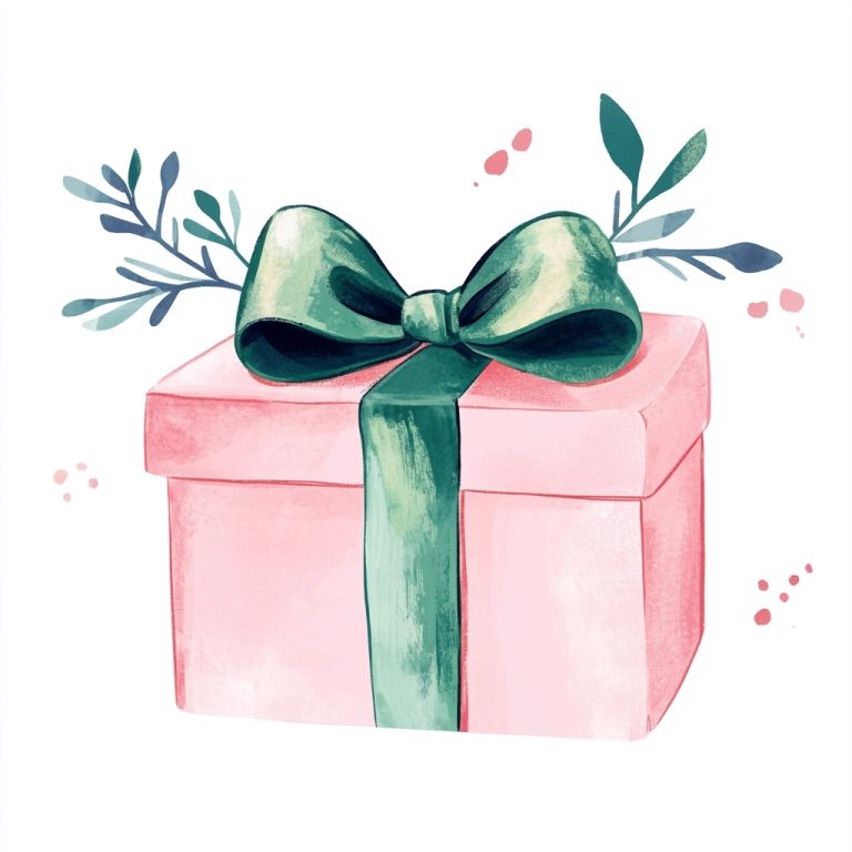 Minimalist Gift Box Illustration